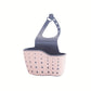 WinniHouse multifunctional sink sponge rack with adjustable strap, hanging design for organizing and draining sponges in kitchen or bathroom.