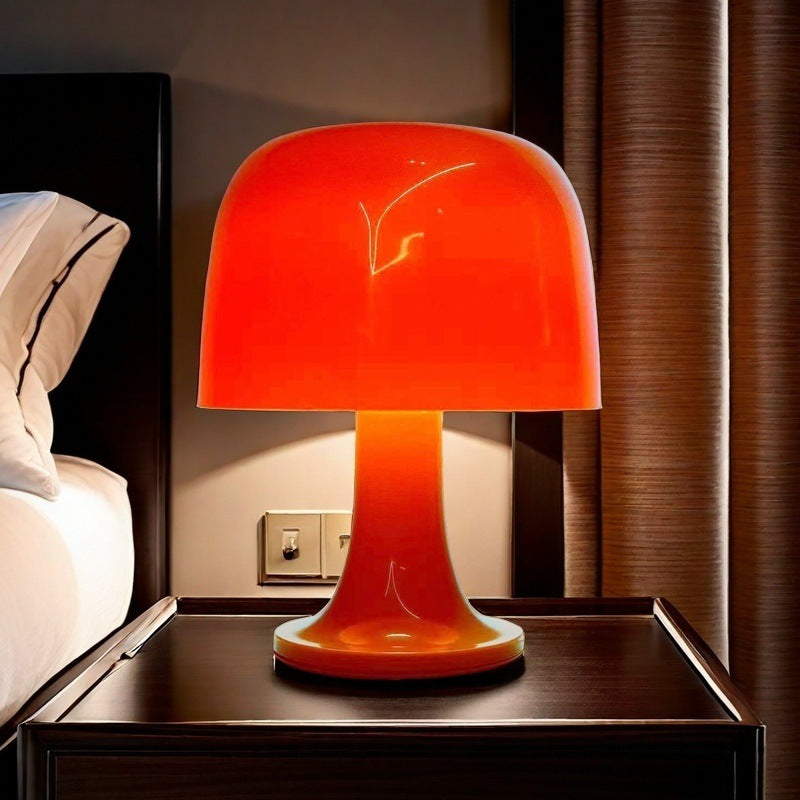 Nordic mushroom-shaped Atmosphere Lamp by WinniHouse, featuring a warm glow and minimalist design for cozy ambiance.