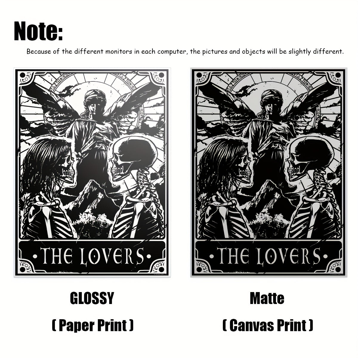 Set of 6 black and white tarot posters by WinniHouse, modern wall art for living rooms and bedrooms, unframed, wall decor.