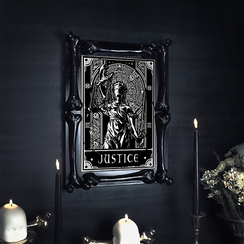 Set of 6 black and white tarot poster prints by WinniHouse, modern wall art for living room or bedroom decor.