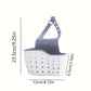 WinniHouse multifunctional sink sponge rack with adjustable shoulder strap for kitchen or bathroom organization, hanging to drain and store sponges.