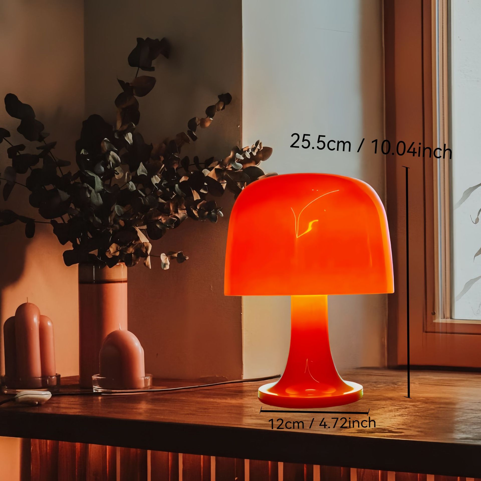 Nordic mushroom atmosphere lamp by WinniHouse, cozy and modern home decor light with soft glow, perfect for ambient lighting.